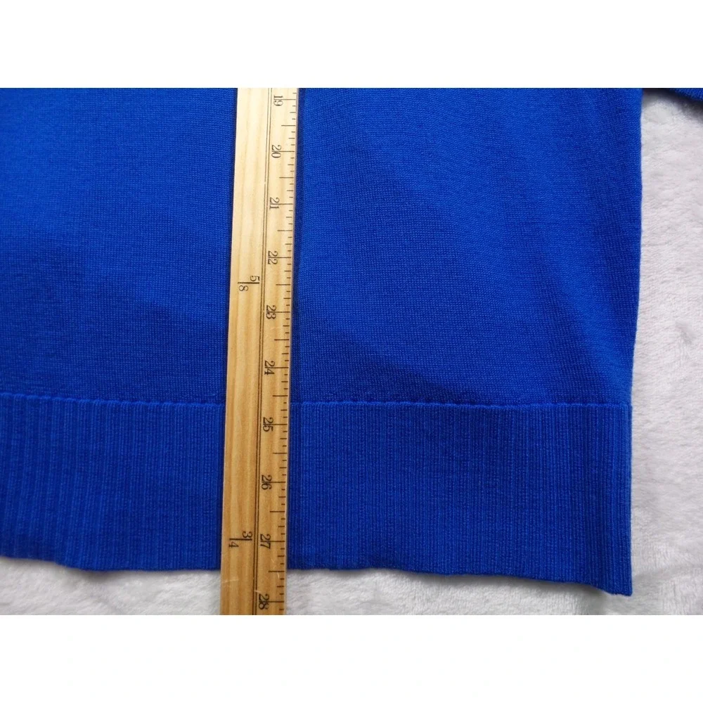 Pendleton Sweater Womens Size Large Blue Cardigan Single Button 100% Merino Wool